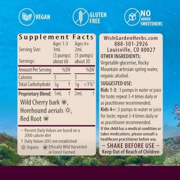 WishGarden Kick-It Cough for Kids Herbal Cough Relief