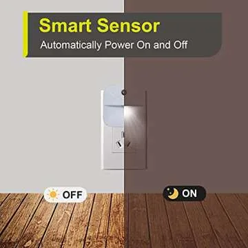 YRWXZYO LED Night Light 6 Pack - Smart Dusk to Dawn