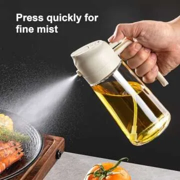 CXINYI 16oz Olive Oil Dispenser | 2-in-1 Sprayer & Pourer
