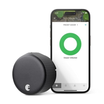 August Wi-Fi Smart Lock 4th Gen in Matte Black