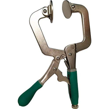 Woodworking 3" Metal Face Clamps | Heavy Duty C-Type Clamping Tools For Cabinetry | Ergonomic Corner Grip One-Handed Clamp Set For Craftsmen | Larger Flat Surface & Practical Handles | Green (2 Pack)