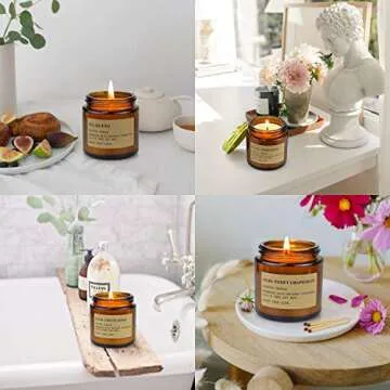 6 Pack Candles for Home Scented, Aromatherapy Candles Gifts for Women, Natural Soy Wax Long Lasting Amber Jar Candles Set for Men, Gifts for Birthday, Valentine's, Mother's, Anniversary, Christmas