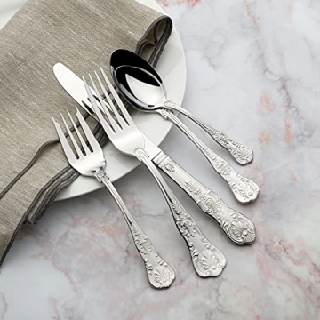 Wallace Queen 65-Piece Flatware Set for 12 - Premium Stainless Steel