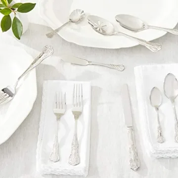 Wallace Queen 65-Piece Flatware Set for 12 - Premium Stainless Steel