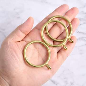 48Pcs Metal Curtain Rings - Durable & Elegant Design