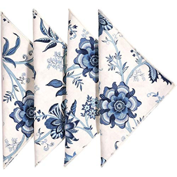 Decorative Things Cloth Napkins Set of 4 Cotton Table Linen Napkins Dinner 18" Backyard Beach Weddin...