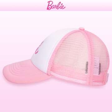 Barbie Girls Fashion Baseball Cap Clothes – Cotton Pink Hat for Girls 5-13 Years Old – Adjustable Snapback Hat for Playground, Traveling, Everyday Wear