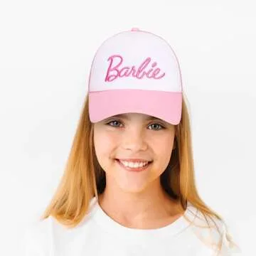 Barbie Girls Fashion Baseball Cap Clothes – Cotton Pink Hat for Girls 5-13 Years Old – Adjustable Snapback Hat for Playground, Traveling, Everyday Wear