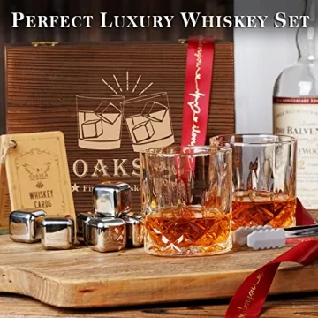 Whiskey Glasses and Stones Set - Best Men Gifts