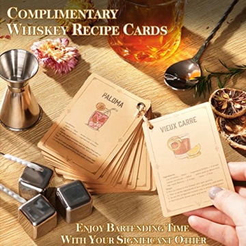 Whiskey Glasses and Stones Set - Best Men Gifts