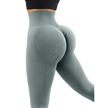 SUUKSESS Scrunch Butt Lifting Seamless Leggings for Women Booty High Waisted Workout Yoga Pants (Lig...