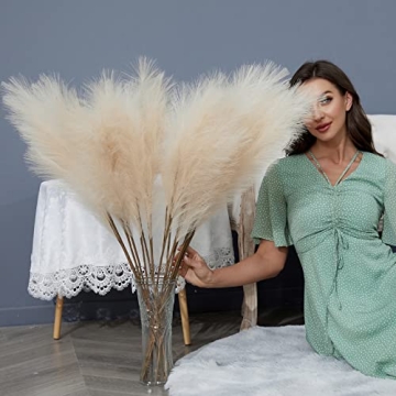 FOTEEWL Faux Pampas Grass Decor - 8 Piece 38 Inch