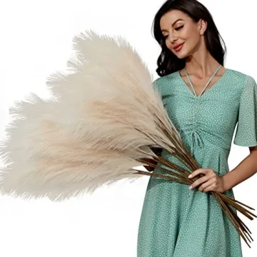 FOTEEWL Faux Pampas Grass Decor - 8 Piece 38 Inch