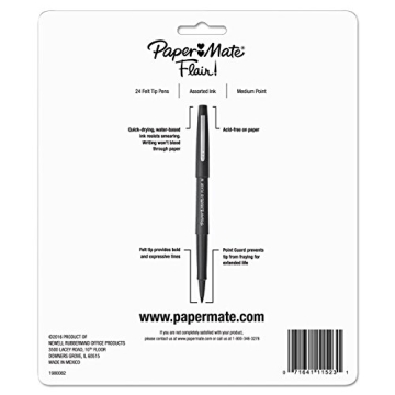 Vibrant Papermate Felt-Tip Pens for Creatives | 24 Pack