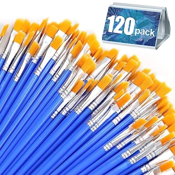 AROIC 120 Pcs Paint Brushes Set for Every Artist's Needs
