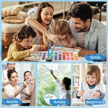 AROIC 120 Pcs Paint Brushes Set for Every Artist's Needs