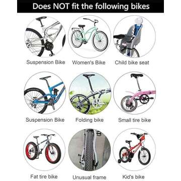 COMINGFIT 180lbs Capacity Adjustable Bicycle Cargo Rack