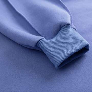 Amazhiyu Women's Stylish Cropped Sweatshirt in Slate Blue