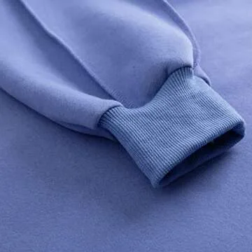 Amazhiyu Women's Stylish Cropped Sweatshirt in Slate Blue