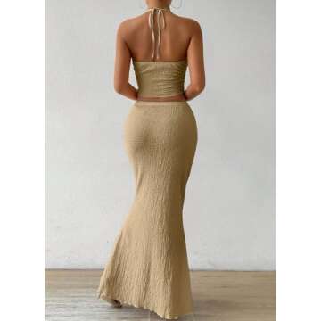 ASKHOPE Two Piece Summer Skirt Outfit for Women