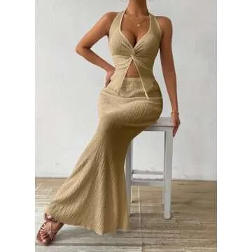 ASKHOPE Two Piece Summer Skirt Outfit for Women