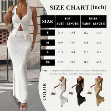 ASKHOPE Two Piece Summer Skirt Outfit for Women