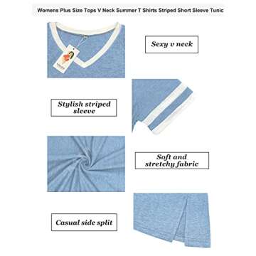 Stylish Plus Size Color Block Tops for Women