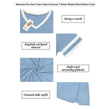 Stylish Plus Size Color Block Tops for Women