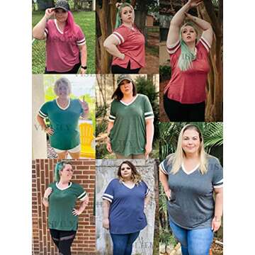 Stylish Plus Size Color Block Tops for Women