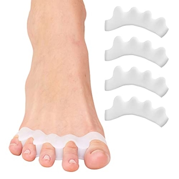 ZenToes Silicone Toe Spacers for Correct Toe Alignment, Bunion and Hammertoe Straighteners - 2 Pairs...