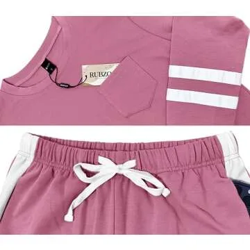 RUBZOOF Sweatsuits Sets for Women 2 Piece Sweat Suits Outfits Jogger Sets Long Sleeve Travel Clothes Black M