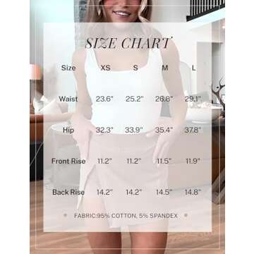 Lianlive Women's High Waist Mini Skirt with Shorts