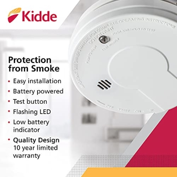 Kidde 9-Volt Battery Operated Ionization Smoke Alarm