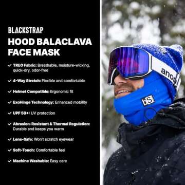 BLACKSTRAP Hood Balaclava Face Mask – Cold Weather Ski Mask for Men & Women, Headwear That's Breat...