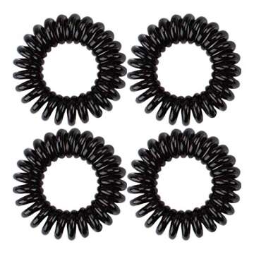Kitsch Mega Spiral Hair Ties for Women & Teens - Waterproof Ponytail Holders | Stylish Phone Cord Ti...
