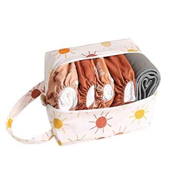 Lmbabter Baby Diaper Organizer - 3PCS Wet Dry Bag Nappy Pouch, Water-Resistant Diaper Pod, Gym/Trave...