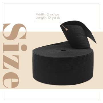 Dreamlover Black Elastic Spool Elastic Sewing Band for Wigs Waistband Underwear Pants Shoes Sheets C...