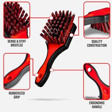 Adam's Polishes Tire Brush Premium Tire Brush for Car Detailing & Rubber Tire Car Cleaning| Use W/Ti...