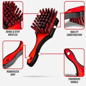 Adam's Polishes Tire Brush Premium Tire Brush for Car Detailing & Rubber Tire Car Cleaning| Use W/Ti...