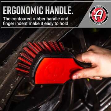 Adam's Polishes Tire Brush Premium Tire Brush for Car Detailing & Rubber Tire Car Cleaning| Use W/Tire Cleaner or All Purpose Cleaner & Before Tire Shine or Wheel Cleaner