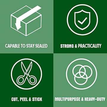 HERKKA Clear Packing Tape, 24 Rolls Heavy Duty Packaging Tape for Shipping Packaging Moving Sealing, Thicker Clear Packing Tape, 1.88 inches Wide, 65 Yards Per Roll, 1560 Total Yards