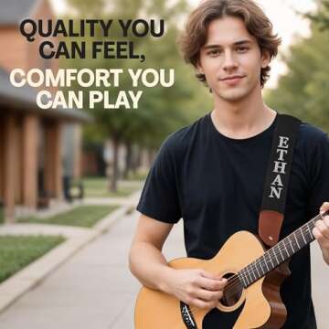 Art Tribute Personalized 2" Guitar Strap - Custom for All Guitar Types