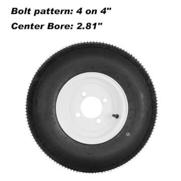 Durable YUANXING 6PR Trailer Tires on Rims 4.80-8