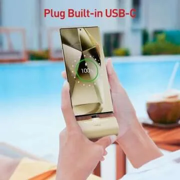 iWALK Small USB-C Portable Charger, 4500mAh Portable Charger for iPhone 16/15 16 Plus 16 Pro Max Mini Power Bank for Samsung Galaxy S25 S24 S23, Z Flip 5, Note, Moto, LG, Google Pixel, Cream