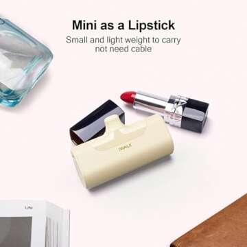 iWALK Small USB-C Portable Charger, 4500mAh Portable Charger for iPhone 16/15 16 Plus 16 Pro Max Mini Power Bank for Samsung Galaxy S25 S24 S23, Z Flip 5, Note, Moto, LG, Google Pixel, Cream