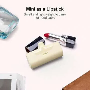 iWALK Small USB-C Portable Charger, 4500mAh Portable Charger for iPhone 16/15 16 Plus 16 Pro Max Mini Power Bank for Samsung Galaxy S25 S24 S23, Z Flip 5, Note, Moto, LG, Google Pixel, Cream