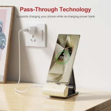 iWALK Small USB-C Portable Charger, 4500mAh Portable Charger for iPhone 16/15 16 Plus 16 Pro Max Mini Power Bank for Samsung Galaxy S25 S24 S23, Z Flip 5, Note, Moto, LG, Google Pixel, Cream