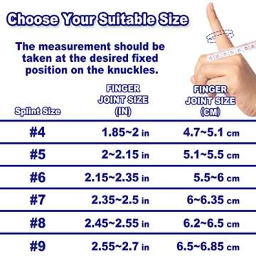 RonJea 10Pcs Oval Finger Splints and Compression Sleeves Kit - Adjustable Sizes for Comprehensive Fi...