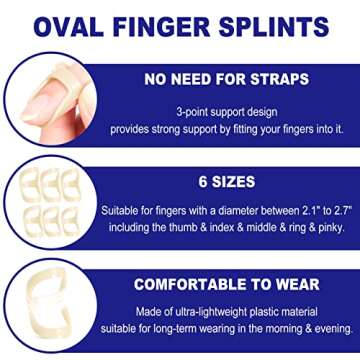 10Pcs Finger Splints & Sleeves Kit for Pain Relief