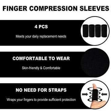10Pcs Finger Splints & Sleeves Kit for Pain Relief